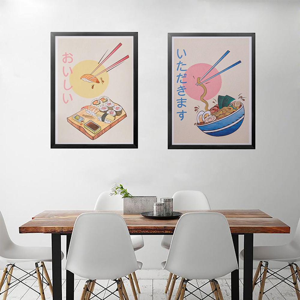 Japanese Lifestyle And Food - 일본식 주방 음식 포스터 및 인쇄라면