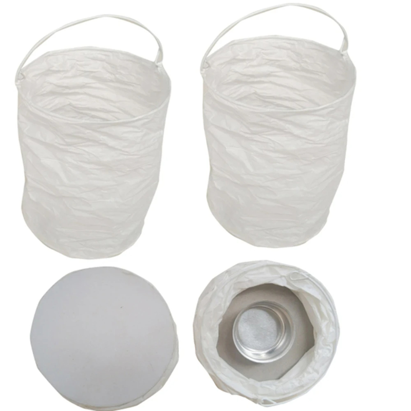 Japanese Lantern Paper - 4pcs DIY 화이트 스트레이트 종이 랜턴