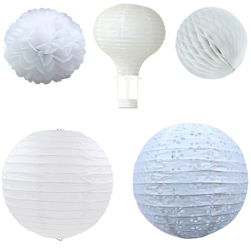 Japanese Lantern Paper - 1pc 화이트 시리즈 중국 종이 랜턴