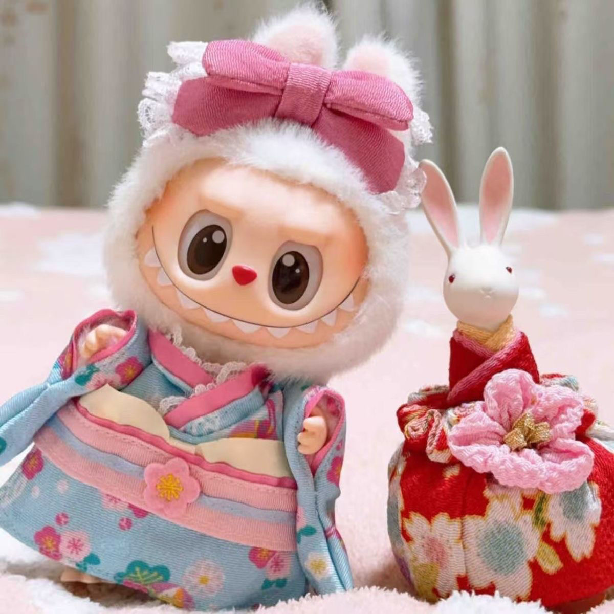 Japanese Lifestyle In Japanese - 일본식 드레스 17cm Labubu 인형 복장