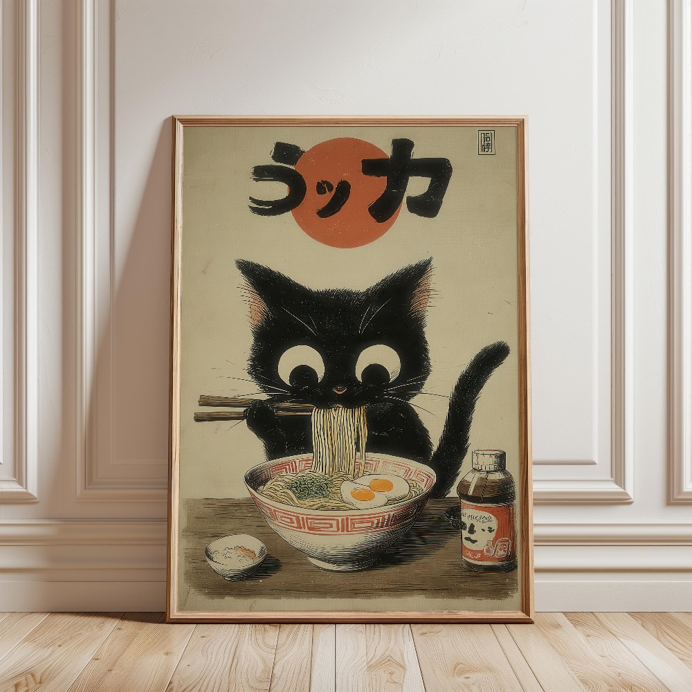 검은 고양이가 라면을 먹고 있는 비오는 정원 일본풍경  - Japanese Lifestyle In Japanese 리뷰 및 가격
